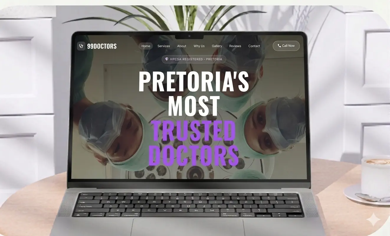 99 Doctors website designed by 99Webiz