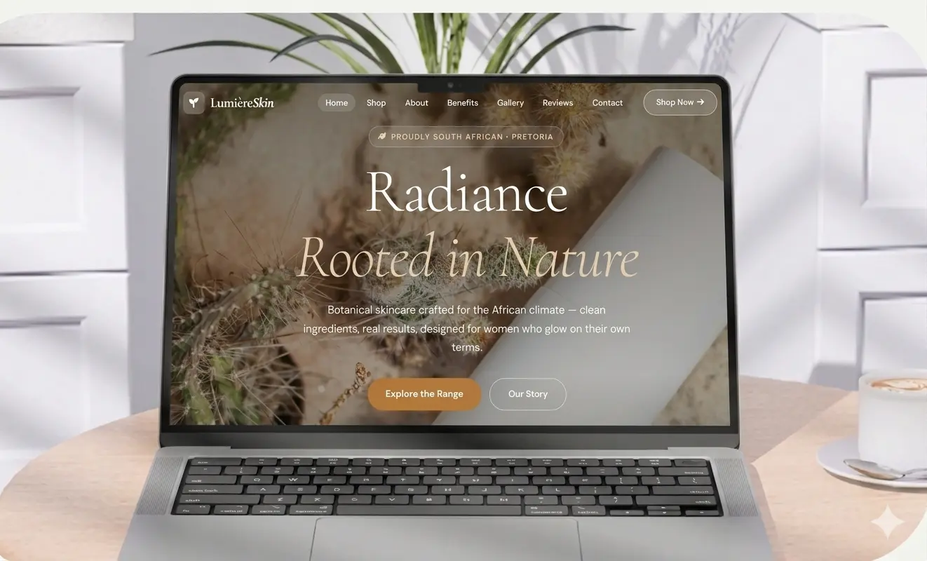 99 Skincare website designed by 99Webiz