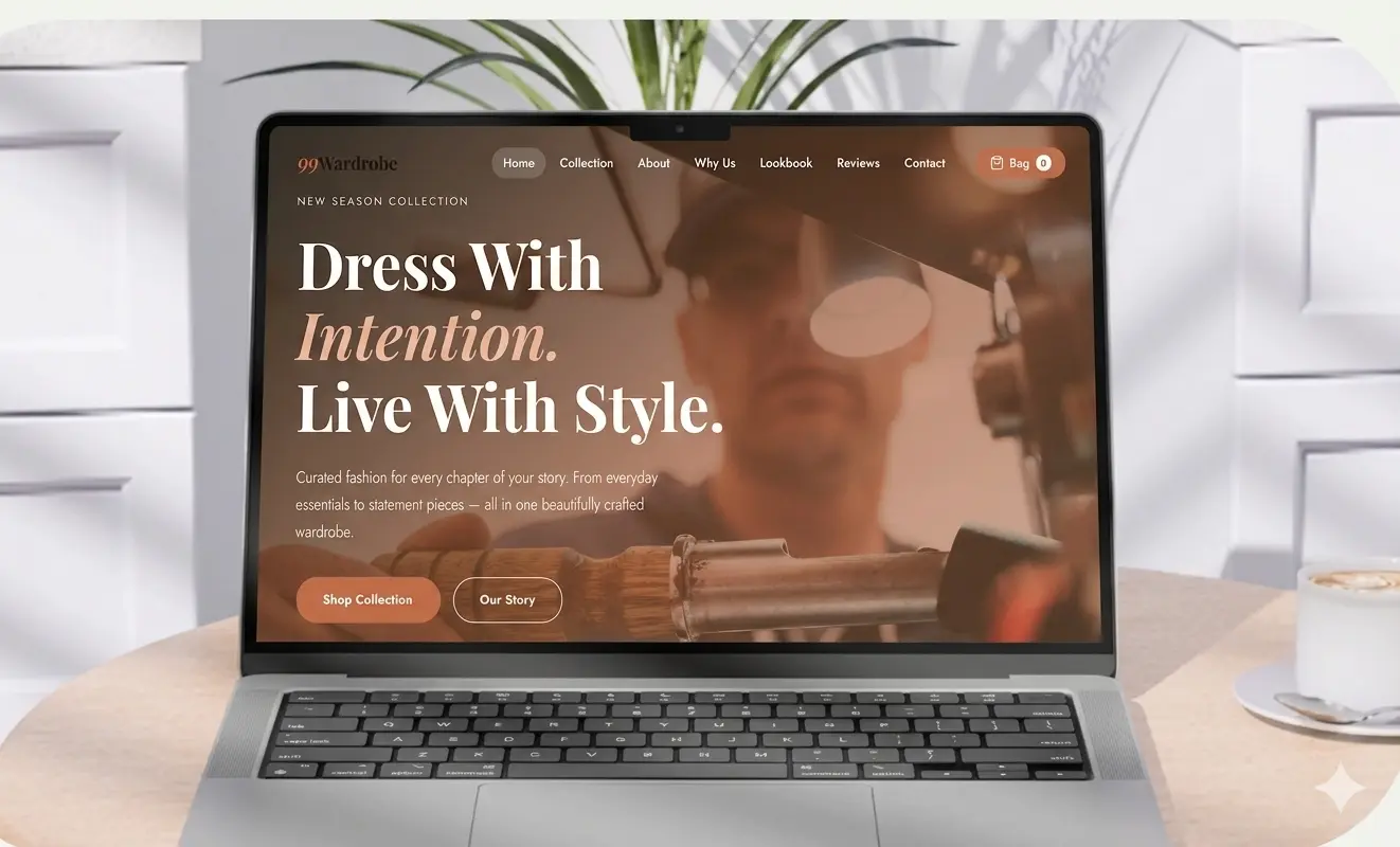 99 Wardrobe website designed by 99Webiz