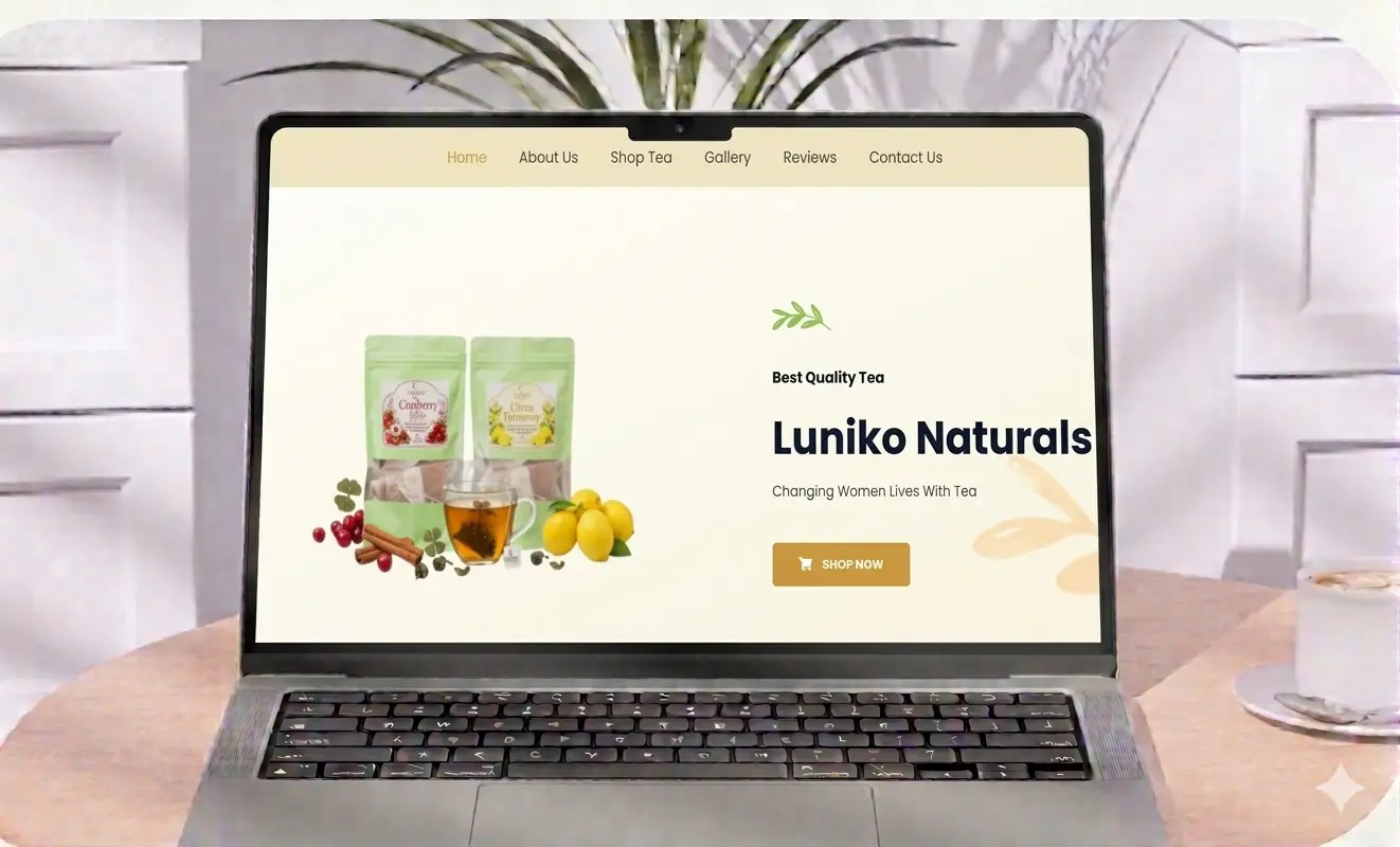 Luniko Naturals website designed by 99Webiz