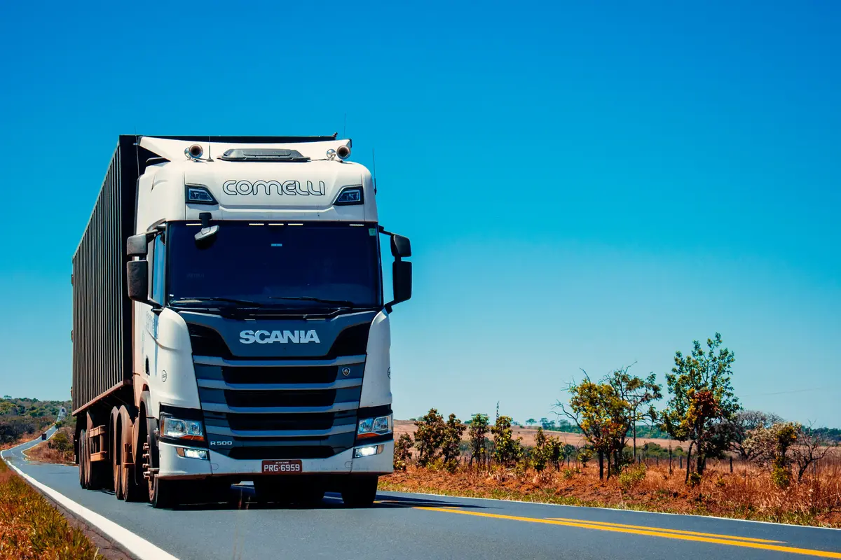 A loaded truck on a South African highway, the kind of reliable, on-time service that helps a transport business win more clients