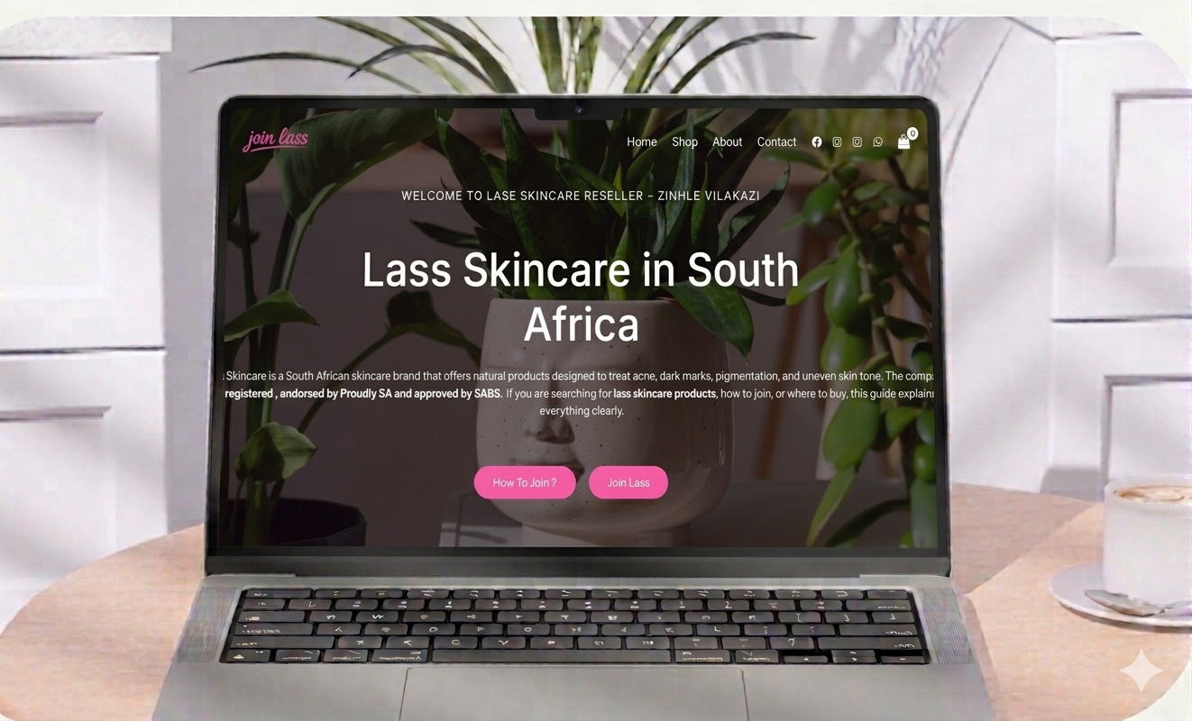 Join Lass – Skincare website