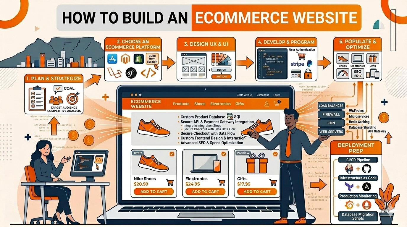 How to build an ecommerce website South Africa