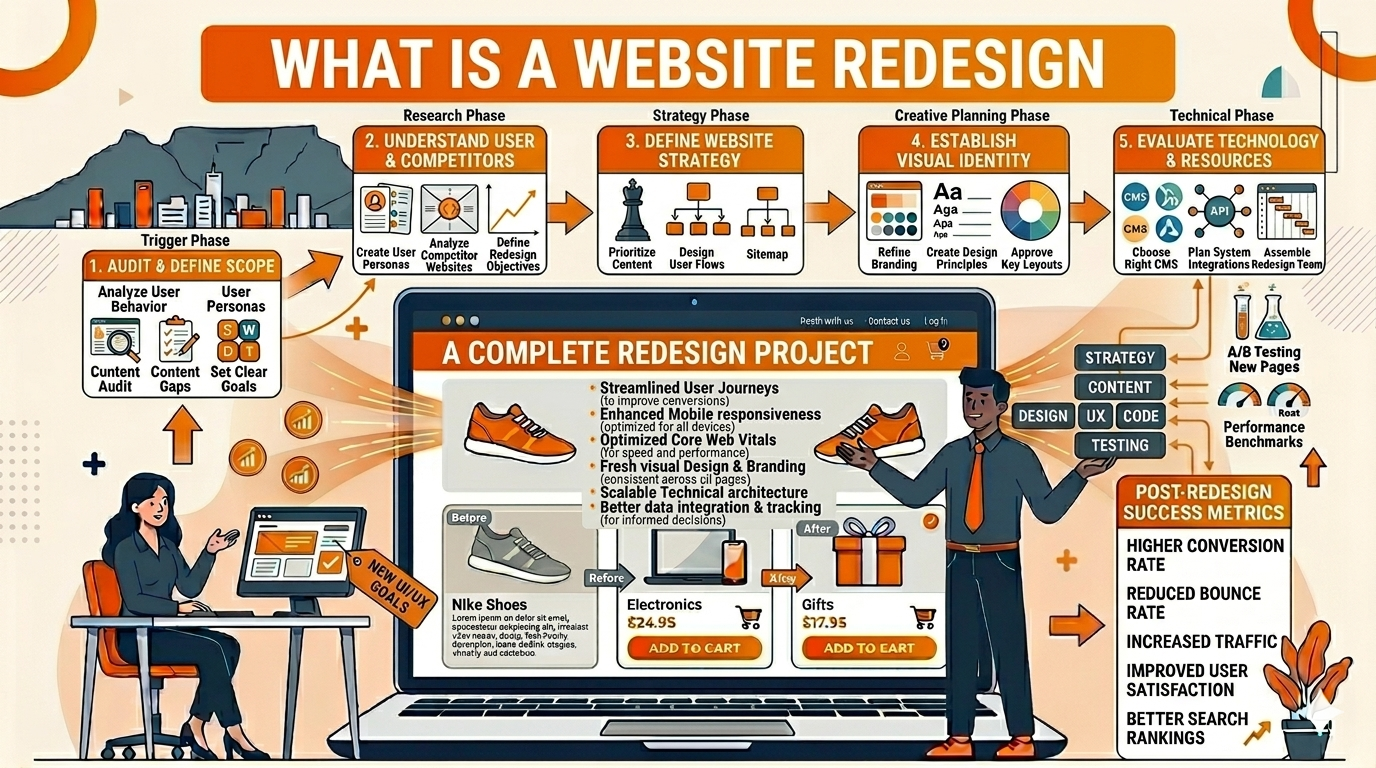 What is a website redesign